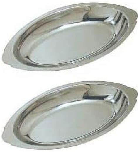 oval stainless steel box 8oz platter|8 oz. (Ounce) Stainless Steel Oval Au Gratin Serving .